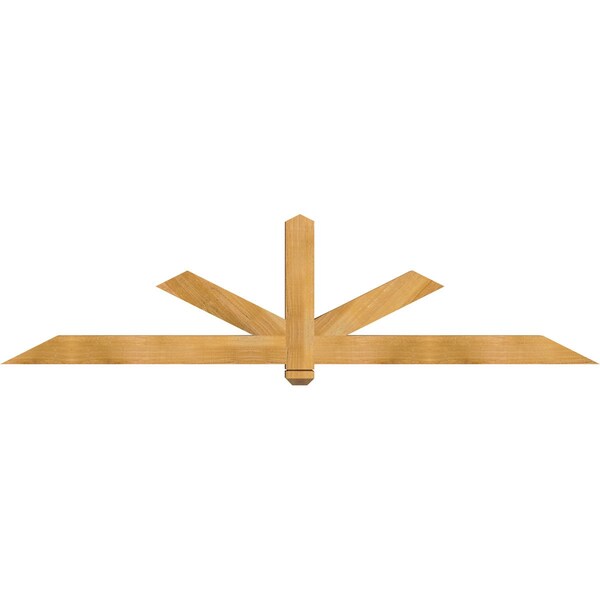 Ekena Millwork Kennewick Rough Sawn Timber Gable Bracket, Western Red Cedar, 84"W x 21"H x 4"D x 4"F, 6/12 Pitch GBW084X21X0404KEN00RWR - main